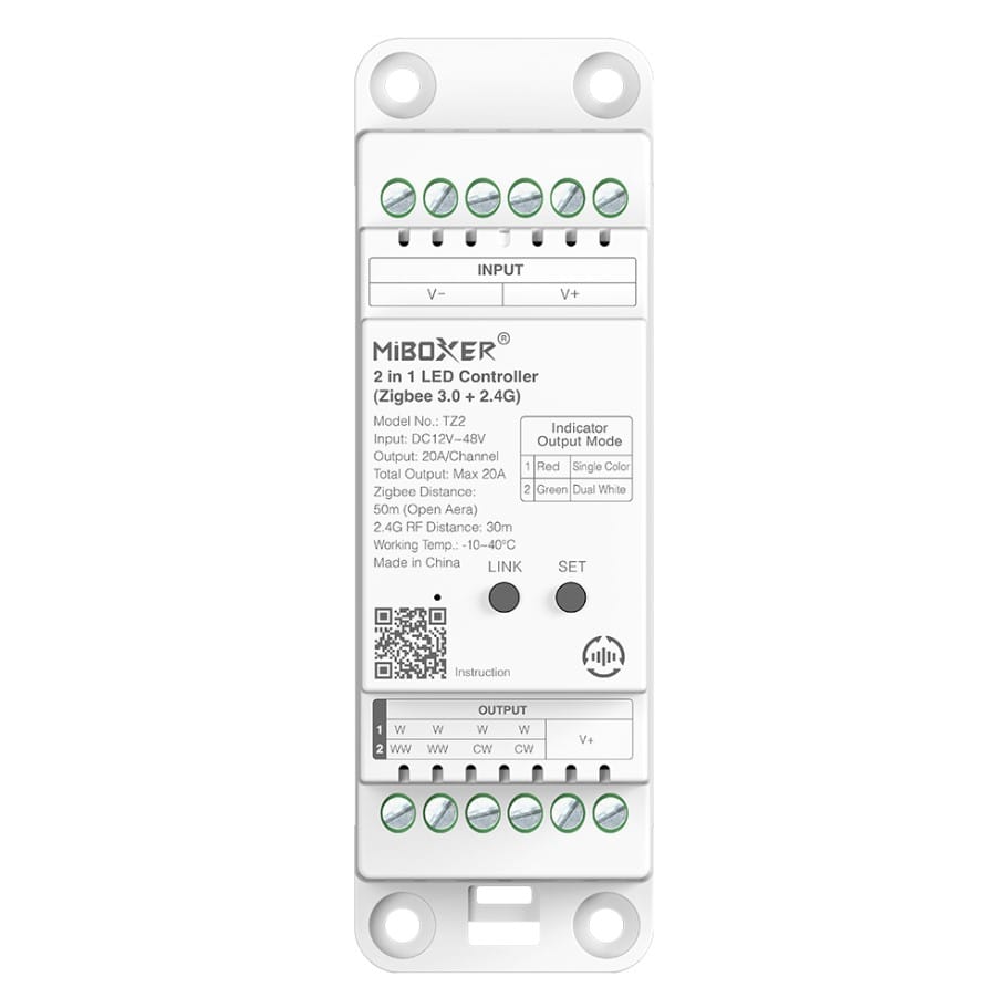 TZ2 MiBoxer TZ2 Controler LED 2in1 Sina DIN Monocolor/Dual White (Zigbee 3.0+2.4G) - imagine 1
