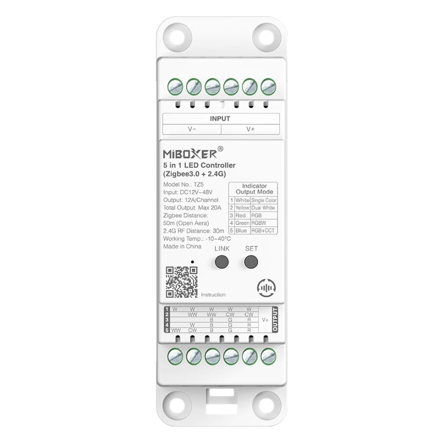 TZ5 MiBoxer TZ5 Controler LED 5in1 Sina DIN (Zigbee 3.0+2.4G) - imagine 1