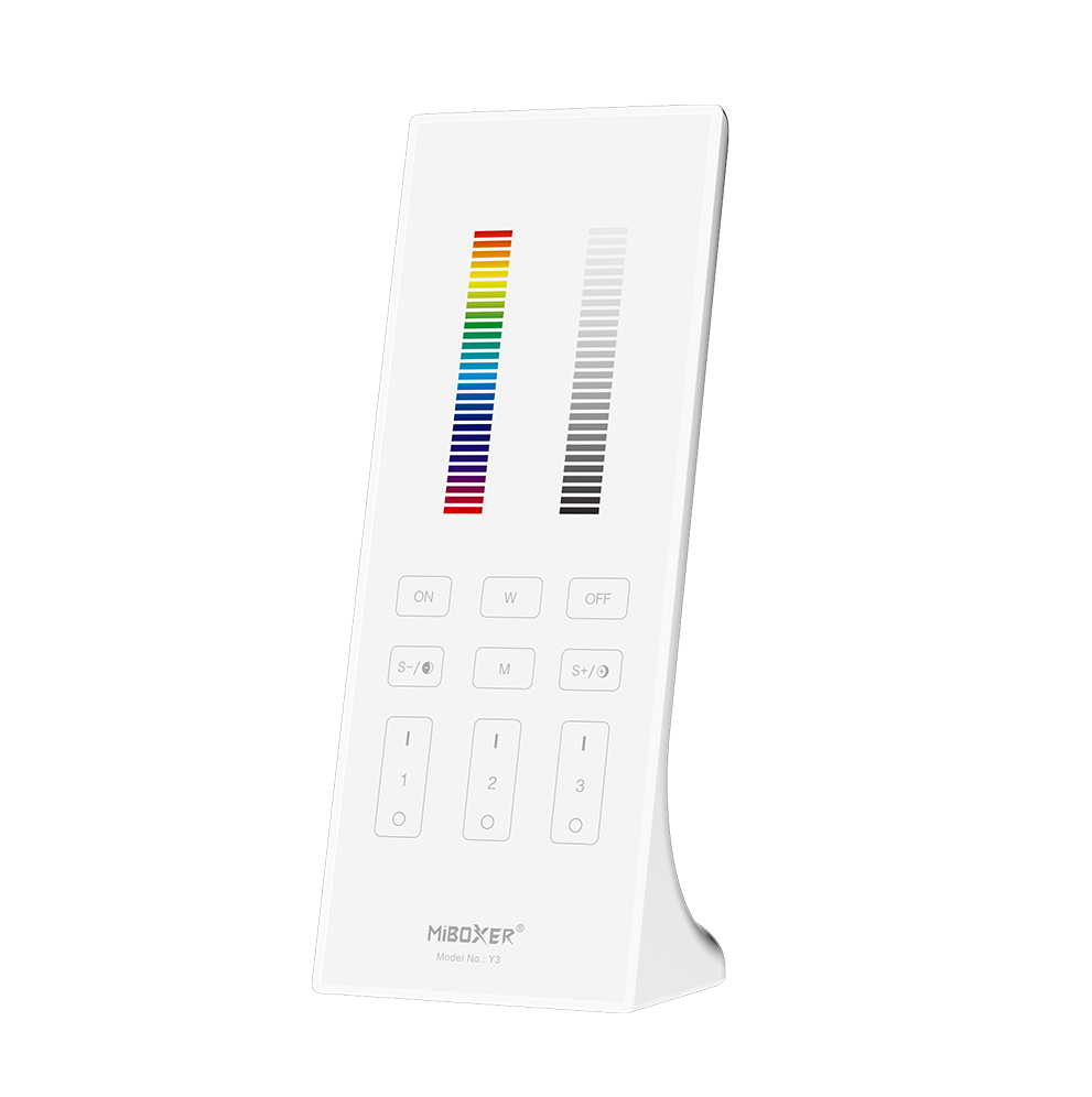 MiBoxer Y3-W MiBoxer Y3-W Telecomanda Verticala 3 Zone RGB+CCT 2.4Ghz, Alb - imagine 1